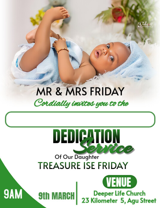 Child Dedication Lettering Child dedication flyer Template | PosterMyWall