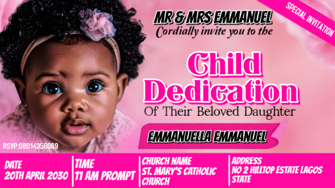 Child Dedication Template | PosterMyWall