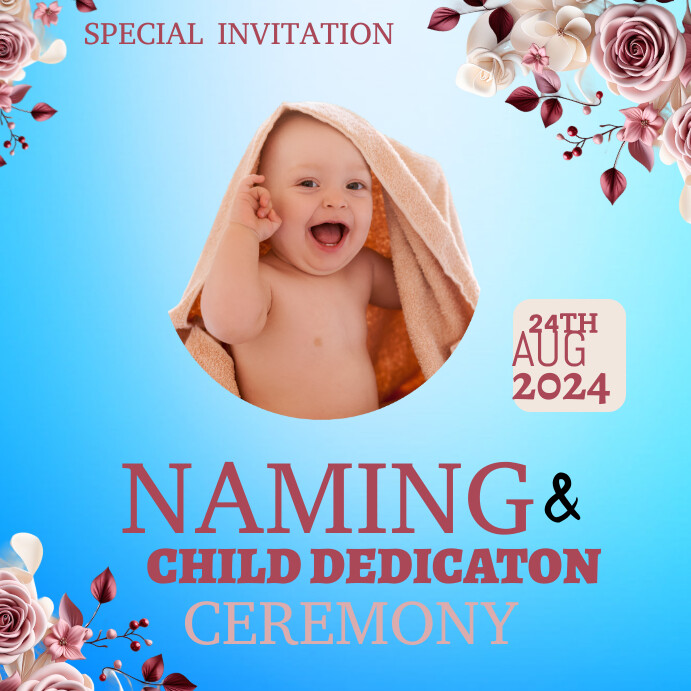 Copy of CHILD DEDICATION INSTAGRAM POST | PosterMyWall