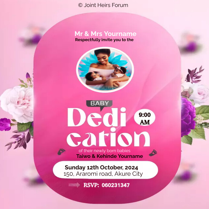 Child Dedication Lettering Child dedication template | PosterMyWall