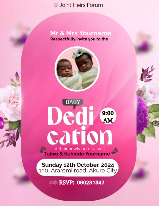 Child Dedication Lettering Child dedication template | PosterMyWall