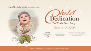 Child Dedication Twitter Post template