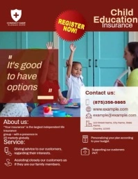 Child Education Insurance Video Volante (Carta US) template
