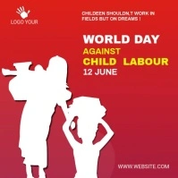 child labor day video template social media p Square (1:1)