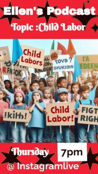 Child labor Affichage numérique (9:16) template