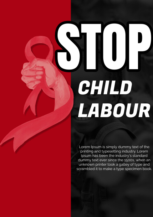 Poster Examples Labor Child Labor Poster A1 Template | PosterMyWall