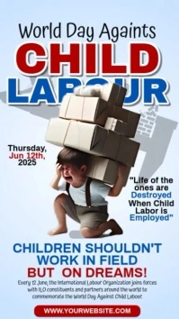 Child Labour Ads История на Instagram template