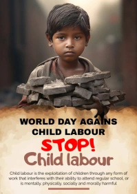 Child Labour Flyer A3 template