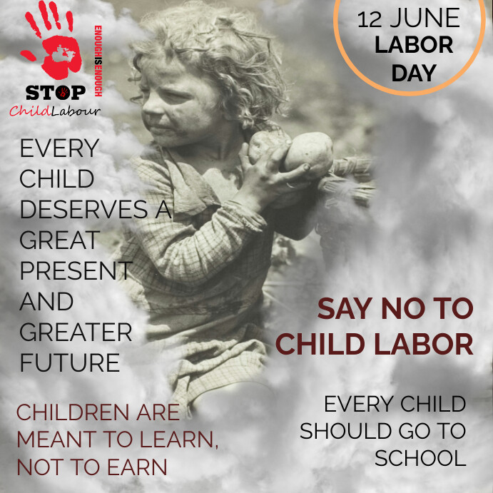 CHILD LABOUR Insta Post template