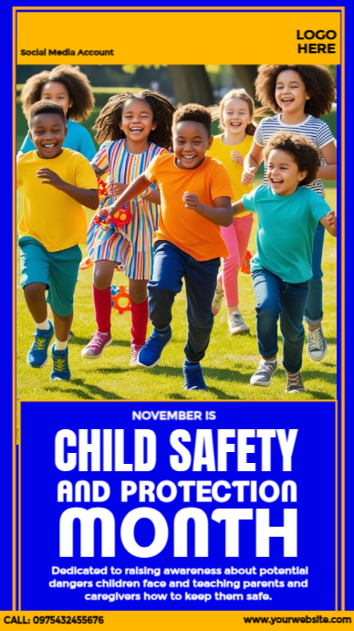 Plantilla de Child Safety and Protection Month | PosterMyWall