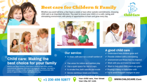 Childcare Flyer Post sa Twitter template