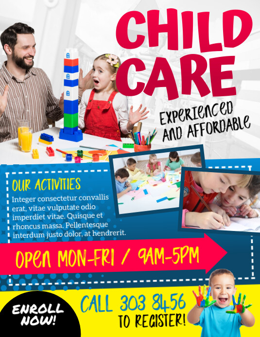 Child Care Flyer Template Database