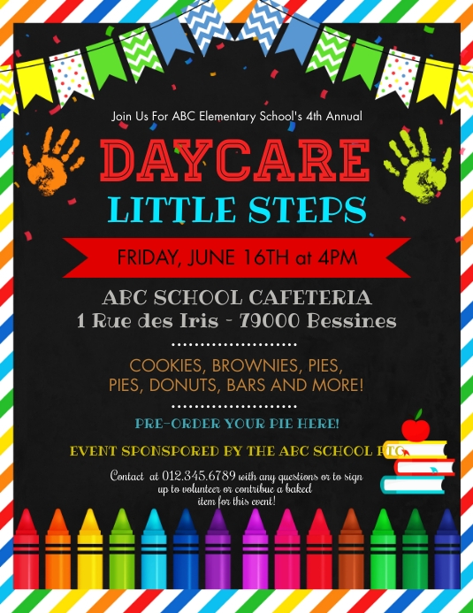 Childcare flyer template Pamflet (Letter AS)