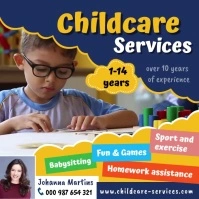 Childcare services Instagram Post template