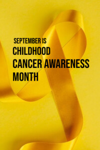 Childhood cancer awareness month Poster template