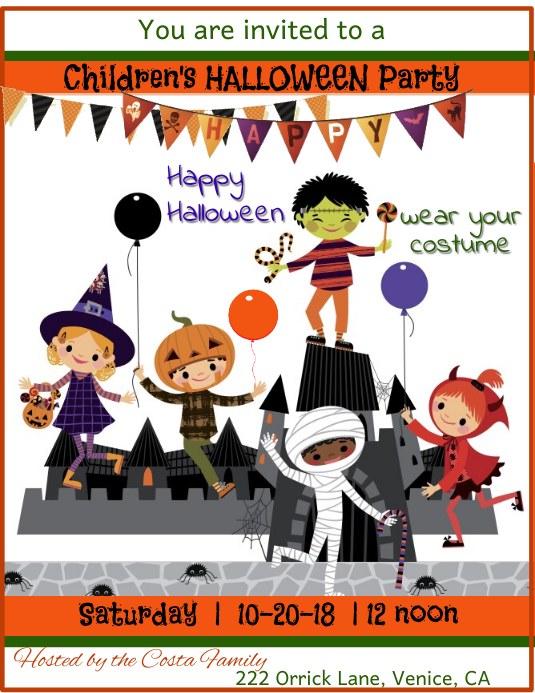 Children's Halloween Party Flyer Template PosterMyWall