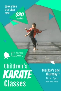 Children's Karate Class Poster template