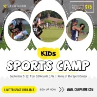Children's Sports Camp Square Video สี่เหลี่ยมจัตุรัส (1:1) template