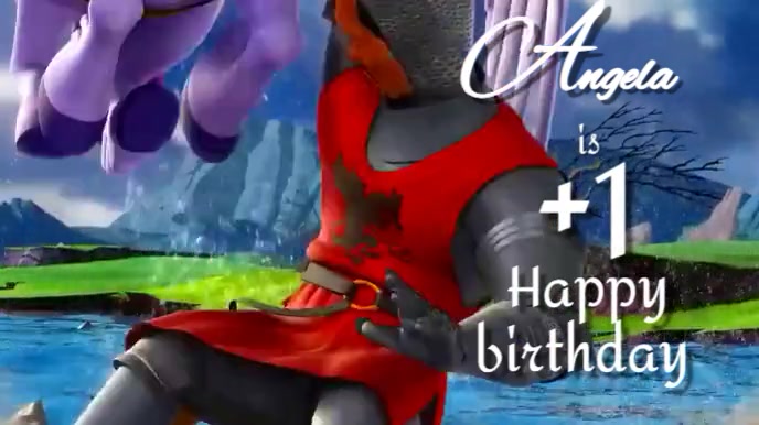 Children's Birthday greetings video with princess Sophia cartoon Digital Display (16:9) template
