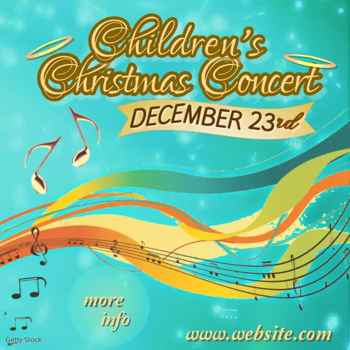 Children's Christmas Concert Video (1) Square (1:1) template