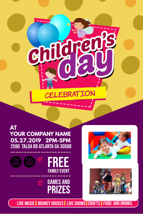 Children's Day Plakat template