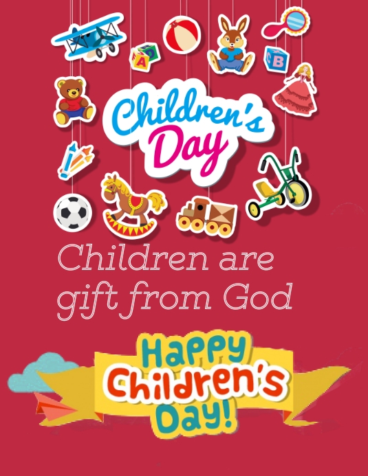 Children's day Flyer (US Letter) template