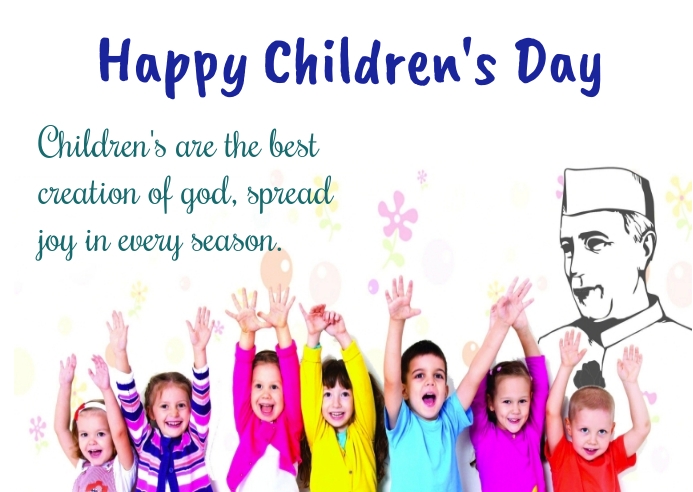 Children's day Postcard template