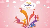 Children's day Digital Display template