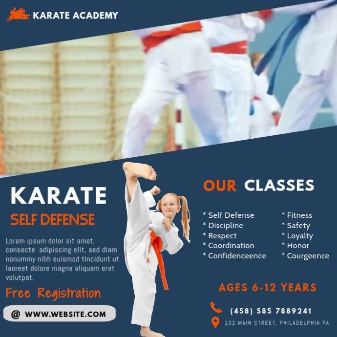 Children's Martial Arts Instagram Post template