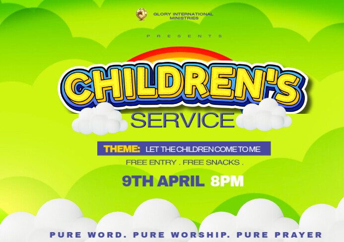 Children's Service A3 template