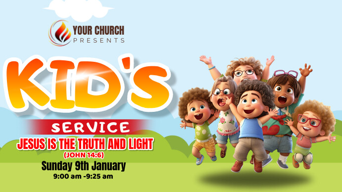 children's service Digital Display (16:9) template