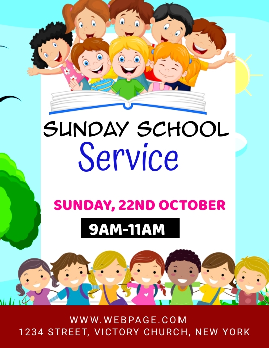 Children s Sunday School Flyer Template PosterMyWall children-s-sunday-school-flyer-template-postermywall