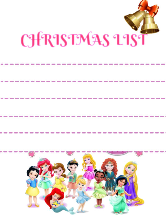Children Christmas Wish List Template | PosterMyWall