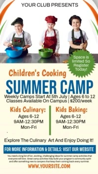 Children Cooking Summer Camp Instagram Reel template