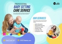 Children Day Care Center Ad Postcard template