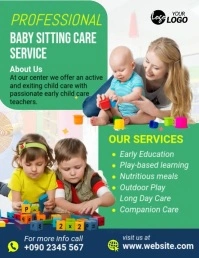 children daycare flyer template