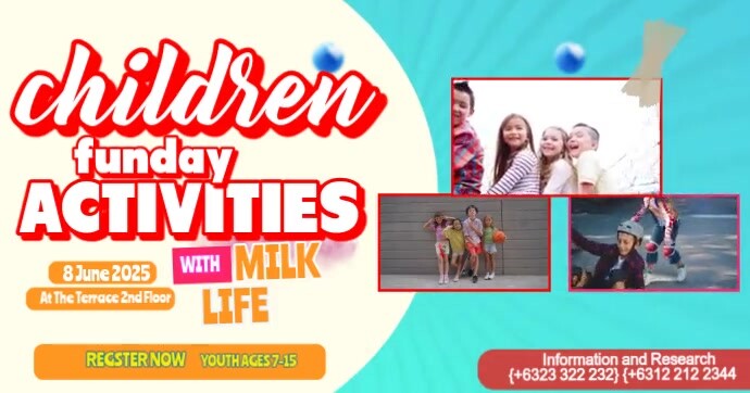 Children Funday Activities Imagem partilhada do Facebook template