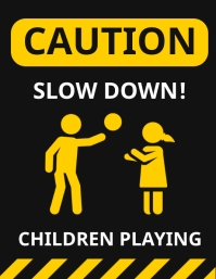 Caution Sign Template PosterMyWall