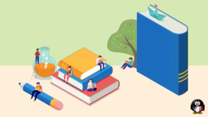 children reading book animation video YouTube-miniature template