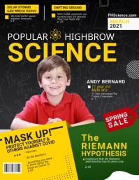 Childrens Science Magazine Cover Flyer Templa
