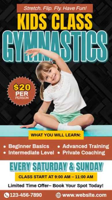 Children’s Gymnastics Lesson Instagram Reel template