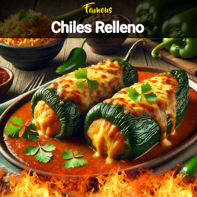 Plantilla de Chiles Relleno Instagram Ad Mexico Food | PosterMyWall