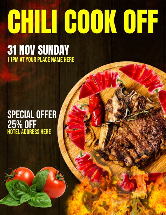 De Plantilla de Diseño de Anuncios de Chili Cook de Búsqueda | PosterMyWall