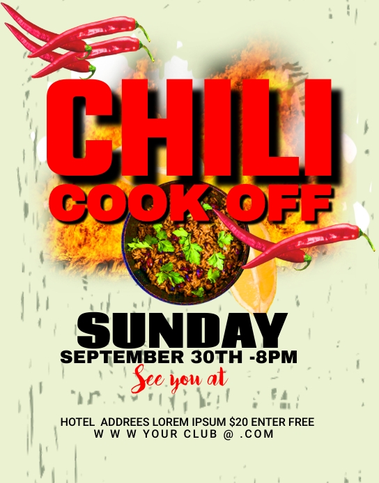 Poster Live Cook chili cook ad design template | PosterMyWall
