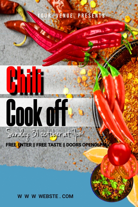 Poster Live Cook chili cook ad design template | PosterMyWall