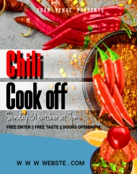 chili cook of ad design template Poster/Wallboard