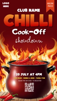 Chilli cook off,event,festival,contest Historia de Instagram template
