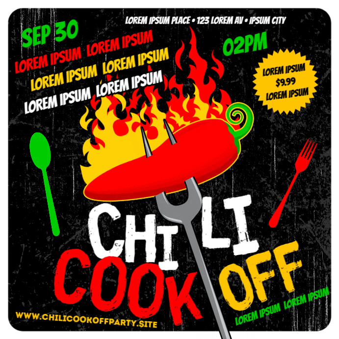 CHILI COOK OFF BANNER Template | PosterMyWall