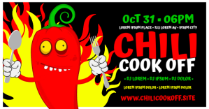 CHILI COOK OFF BANNER delt Facebook-billede template