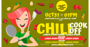 Yellow Chili Cook-Off Isithombe Esabiwe ku-Facebook Template